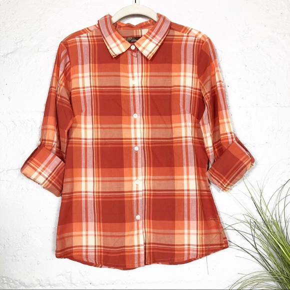 Beach Bound Button Down Orange main image 1
